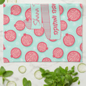 Rosh Hashana jüdisches Neujahr wünscht Granatäpfel Geschirrtuch (Gefaltet)