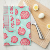 Rosh Hashana jüdisches Neujahr wünscht Granatäpfel Geschirrtuch (Viertel Falte)