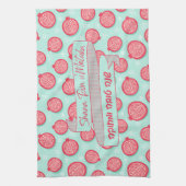 Rosh Hashana jüdisches Neujahr wünscht Granatäpfel Geschirrtuch (Vertikal)