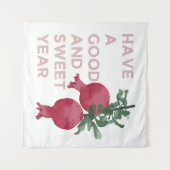 Rosh Hashana jüdisches Neujahr wünscht ww. Granata Wandteppich (Vorderseite (Horizontal))