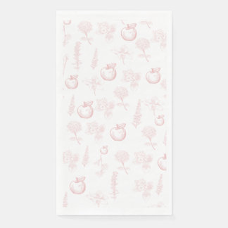 Rosh Hashana Pink Toile Napkins Serviette