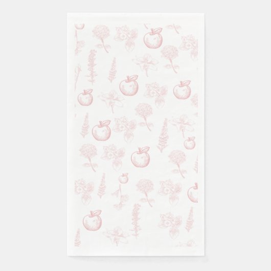 Rosh Hashana Pink Toile Napkins Serviette (Vorderseite)