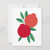 Rosh Hashana Pomegranate Greeting Card (Flat) (Vorderseite)
