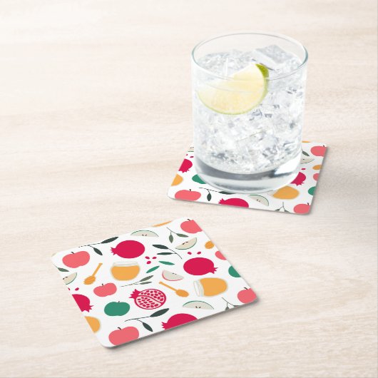 Rosh Hashana Rechteckiger Pappuntersetzer (Vor Ort)