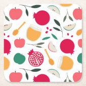 Rosh Hashana Rechteckiger Pappuntersetzer (Vorderseite)