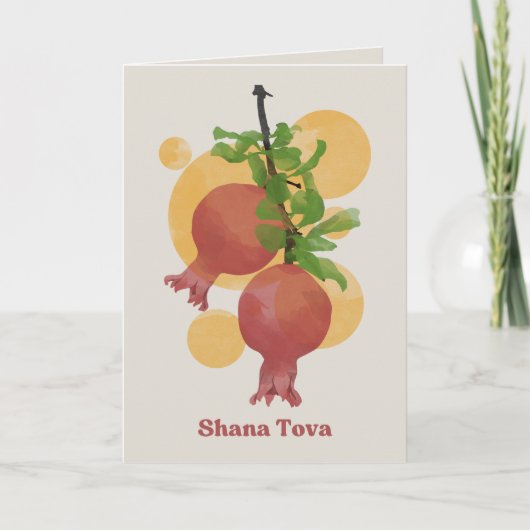 Rosh Hashana Shana Tova Jüdisches Neujahr Dankeskarte (Vorderseite)