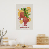 Rosh Hashana Shana Tova Jüdisches Neujahr Poster (Küche)