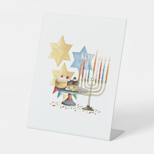 Rosh Hashana-Tischzeichen Sockelschild (Vorderseite)