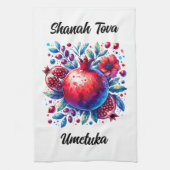 Rosh Hashana Wasserfarbe Pomegranat Geschirrtuch (Vertikal)