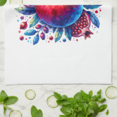 Rosh Hashana Wasserfarbe Pomegranat Geschirrtuch (Gefaltet)