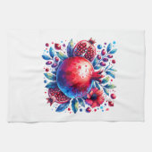 Rosh Hashana Wasserfarbe Pomegranat Geschirrtuch (Horizontal)