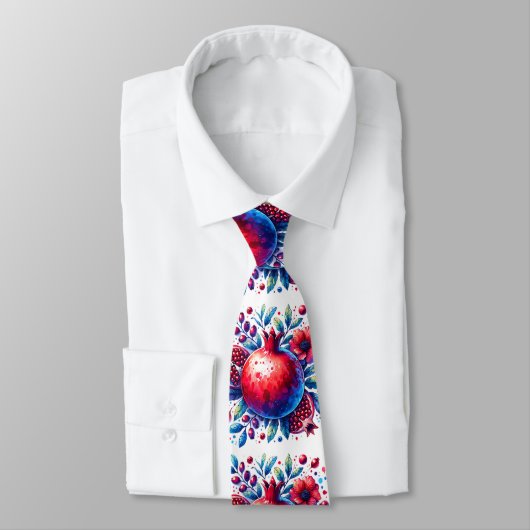 Rosh Hashana Wasserfarbe Pomegranat Krawatte (Gebunden)