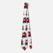 Rosh Hashana Wasserfarbe Roter Granatapfel Krawatte (Vorderseite)