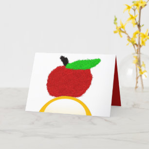 Rosh Hashanah ראש השנה glänzender Apfel und Honig Karte