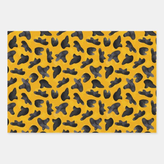 Rosh Hashanah 3 Stilvolle Festung Elegant Urlaub Geschenkpapier Set (Vorderseite 3)