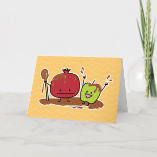 Rosh Hashanah Apfel Granatapfel Honig Jüdisch neu Karte