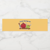Rosh Hashanah Apfel Granatapfel Honig Jüdisch neu Wasserflaschenetikett (Einzelnes Label)