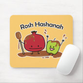 Rosh Hashanah Apfel-Granatapfelhonig jüdisch Mousepad (Mit Mouse)