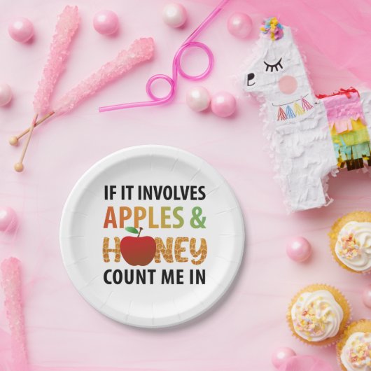 Rosh Hashanah Äpfel und Honig T - Shirt Pappteller (Party)
