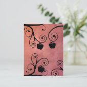 Rosh Hashanah Apple Silhouette Feiertagspostkarte (Stehend Vorderseite)