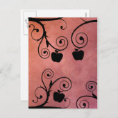 Rosh Hashanah Apple Silhouette Feiertagspostkarte (Vorne/Hinten)