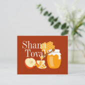 Rosh Hashanah Apples und Honey Feiertagspostkarte (Stehend Vorderseite)