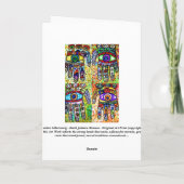 Rosh Hashanah - Batik-Judaika Hamsas Karte (Rückseite)