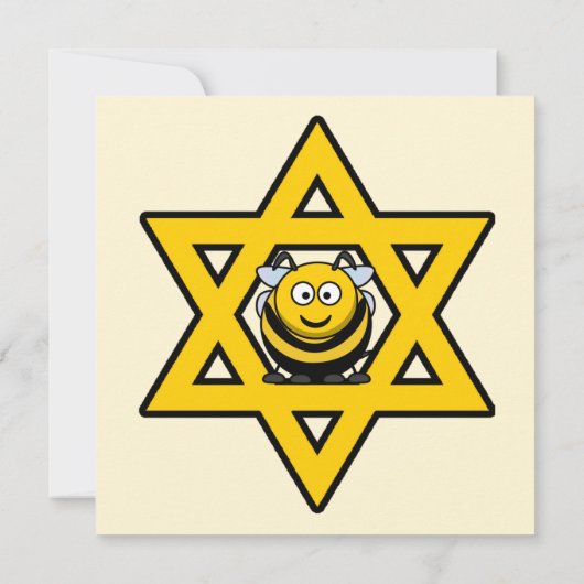 Rosh Hashanah Bee Star von David Einladung (Rückseite)