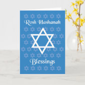Rosh Hashanah Blessings Jüdischer Star von David Karte (Gelbe Blume)