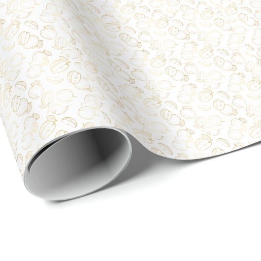 Rosh Hashanah Elegante Gold Apples Shana Tova Geschenkpapier (Rolleneckpunkt)