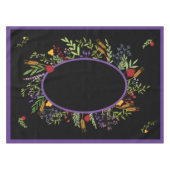 Rosh Hashanah farbiger Oval-Blumenkranz Tischdecke (Vorderseite (Horizontal))