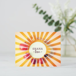 Rosh hashanah Feiertag Jüdisch neues Jahr herrlich Postkarte