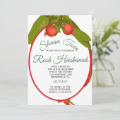 Rosh Hashanah Fest Neujahr Granatapfel Einladung (Stehend Vorderseite)