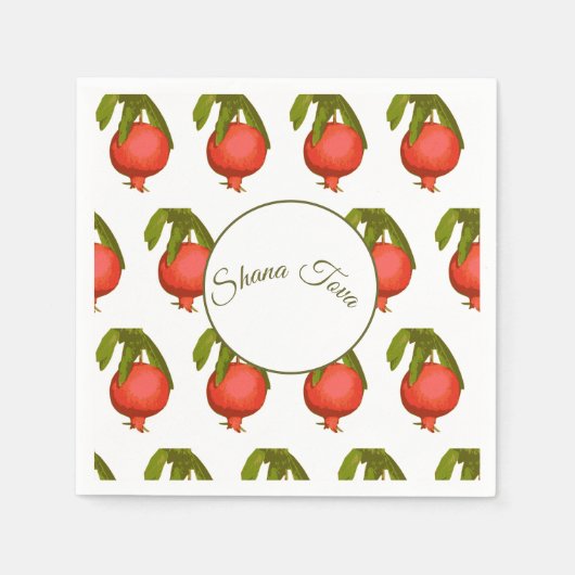 Rosh Hashanah Fest Neujahr Sweet Pomegranate Serviette (Vorderseite)