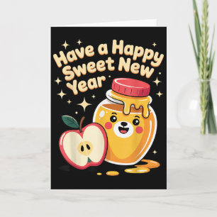 Rosh Hashanah Frohes Süßes Neues Jahr Honigbär Jüd Karte