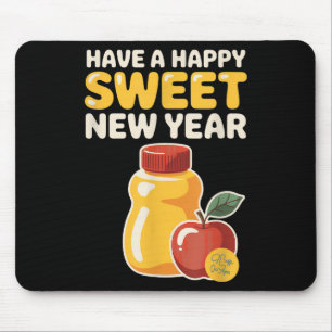 Rosh Hashanah Frohes Süßes Neues Jahr Honigbär Jüd Mousepad