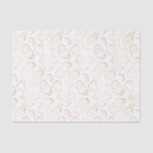 Rosh Hashanah Gold Apples Shana Tova Elegant Seidenpapier (Vorderseite)