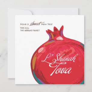 Rosh Hashanah Granatapfel-Karte Feiertagskarte