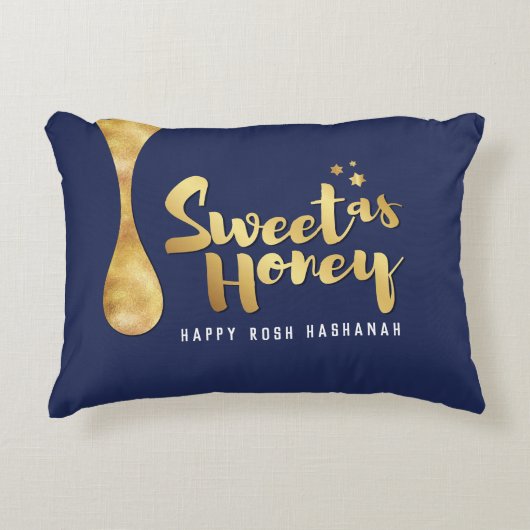 Rosh Hashanah grüßen süß als Honey Pillow Dekokissen (Vorderseite)
