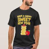 Rosh Hashanah Happy Sweet New Year Honey Bear Jewi T-Shirt (Vorderseite)