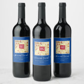 Rosh Hashanah Hebrew Jüdische Neujahrsgrüße Weinetikett (Flaschen)