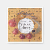 Rosh hashanah Holiday Hübsch Tile Jüdisches neues  Serviette (Vorderseite)