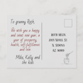 Rosh Hashanah Holiday Post Card Jüdisches Neujahr Postkarte (Rückseite)