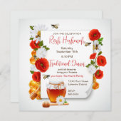 Rosh Hashanah Honey and Red Poppies Einladung (Vorne/Hinten)