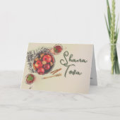 Rosh Hashanah Honey Apple Beautiful Blurry Karte (Vorderseite)