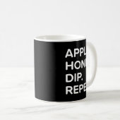 Rosh Hashanah Honey Dip Repeat Jewish New Year 202 Kaffeetasse (VorderseiteRechts)