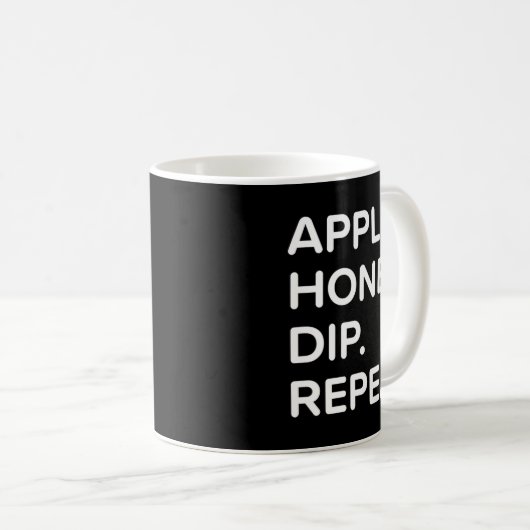 Rosh Hashanah Honey Dip Repeat Jewish New Year 202 Kaffeetasse (VorderseiteRechts)