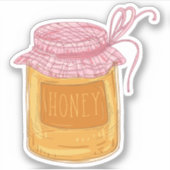 Rosh Hashanah Honey Jar Kiss cut Vinyl Fun Aufkleber (Vorderseite)