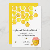 Rosh Hashanah Honey Jewish New Year Card Einladung (Vorne/Hinten)