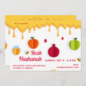Rosh Hashanah Honey Papercut Einladung (Vorne/Hinten)